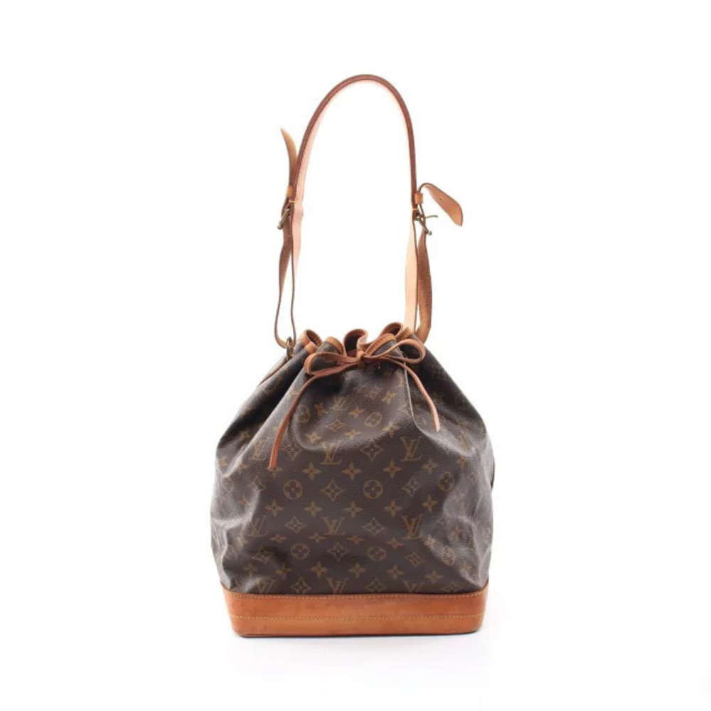 Louis Vuitton Noe Canvas Leather Monogram Shoulder Bag Brown
